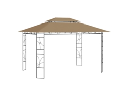 Cenador VIDAXL Gris Topo Tela (4x3x2,7 m)