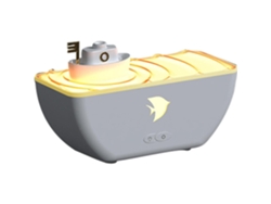 Humidificador De Vapor Frío, Diseño De Sobremesa Con Forma De Barco, Funcionamiento Silencioso Con Luz, 7,87 X 4,88 X 3,46 Pulgadas.