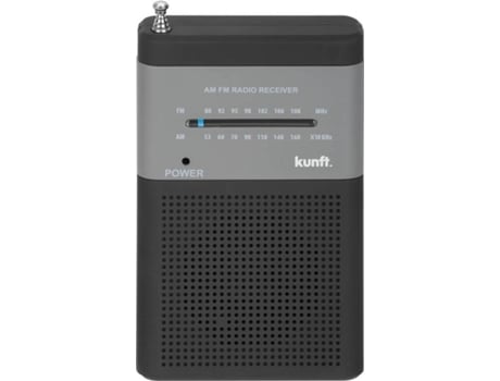 Radio KUNFT KPR4172 (Negro y Gris - Analógico - FM/AM - Pilas)