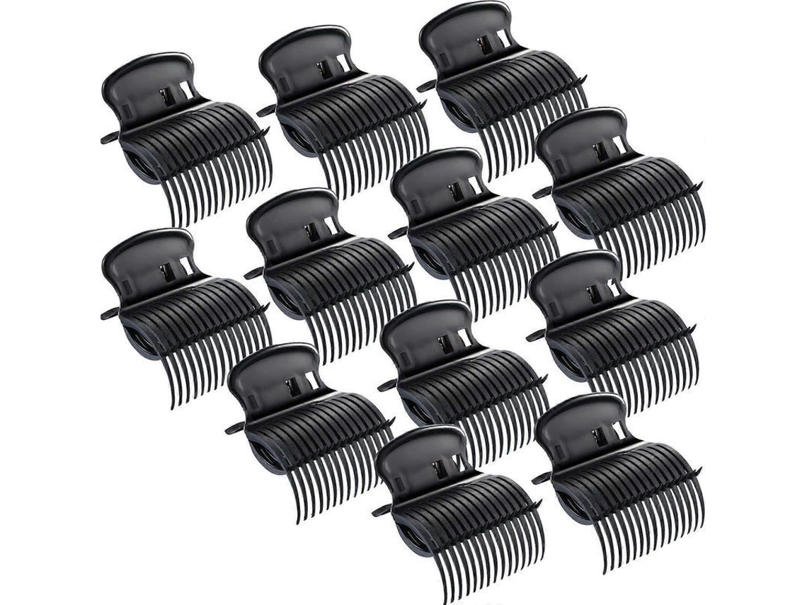 12pcs Clips de Rolete Quente para Cabelo Claw Clips Substituição para Rolete de Cabelo Mulheres Raparigas Estilo Seção Cabelo