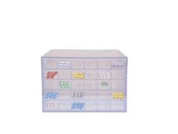 Estuche organizador, acrílico transparente, 120 compartimentos, 30 x 25 x 10 cm, sistema de cajones, multifuncional OEM