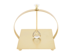 Soporte De Mesa De Hierro Con Barra Central Y Asa Arqueada, Diseño Moderno Dorado, Para Cocina, Restaurante, Hotel, Cafetería.