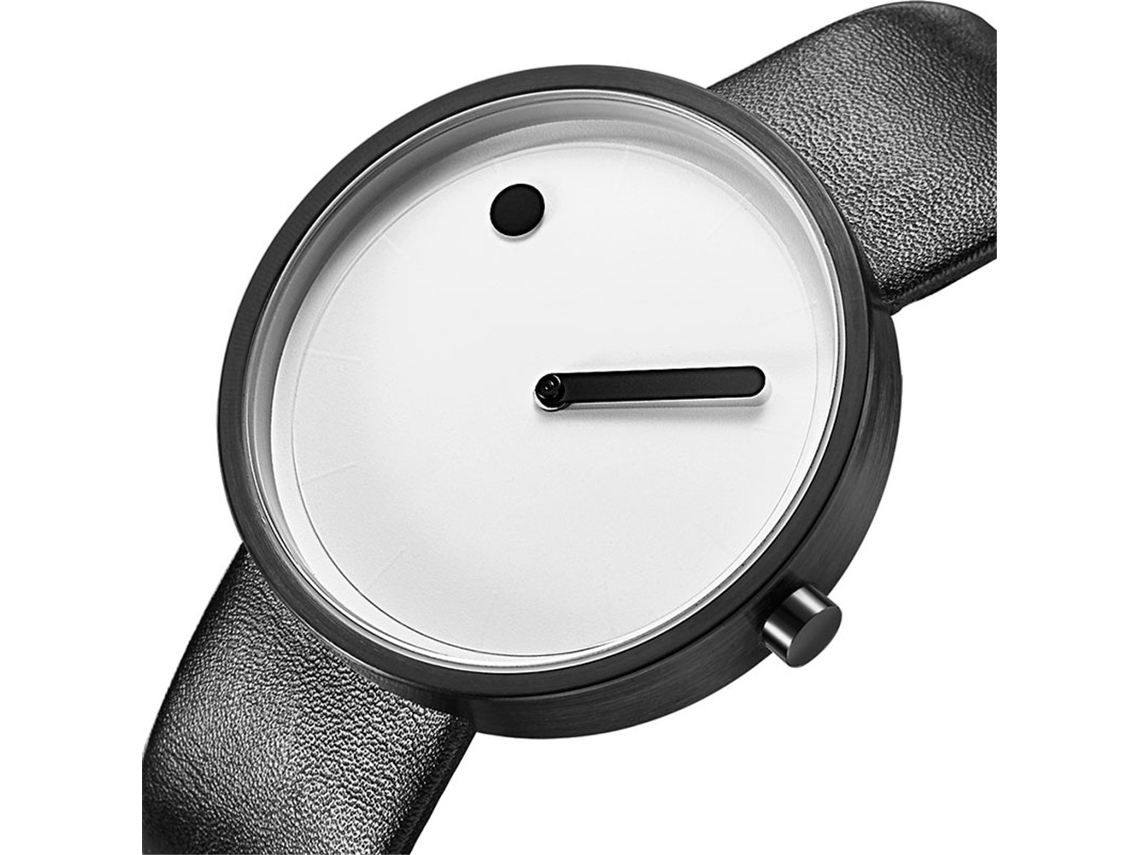 Reloj Analógico De Cuarzo Para Mujer Con Correa De Pu Y Esfera Redonda (blanco)