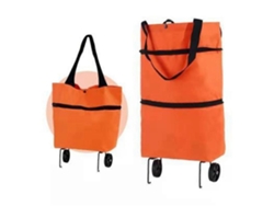 Cómodo carrito de supermercado con ruedas y bolsa térmica, bolsa de compras impermeable más grande GOKOCO