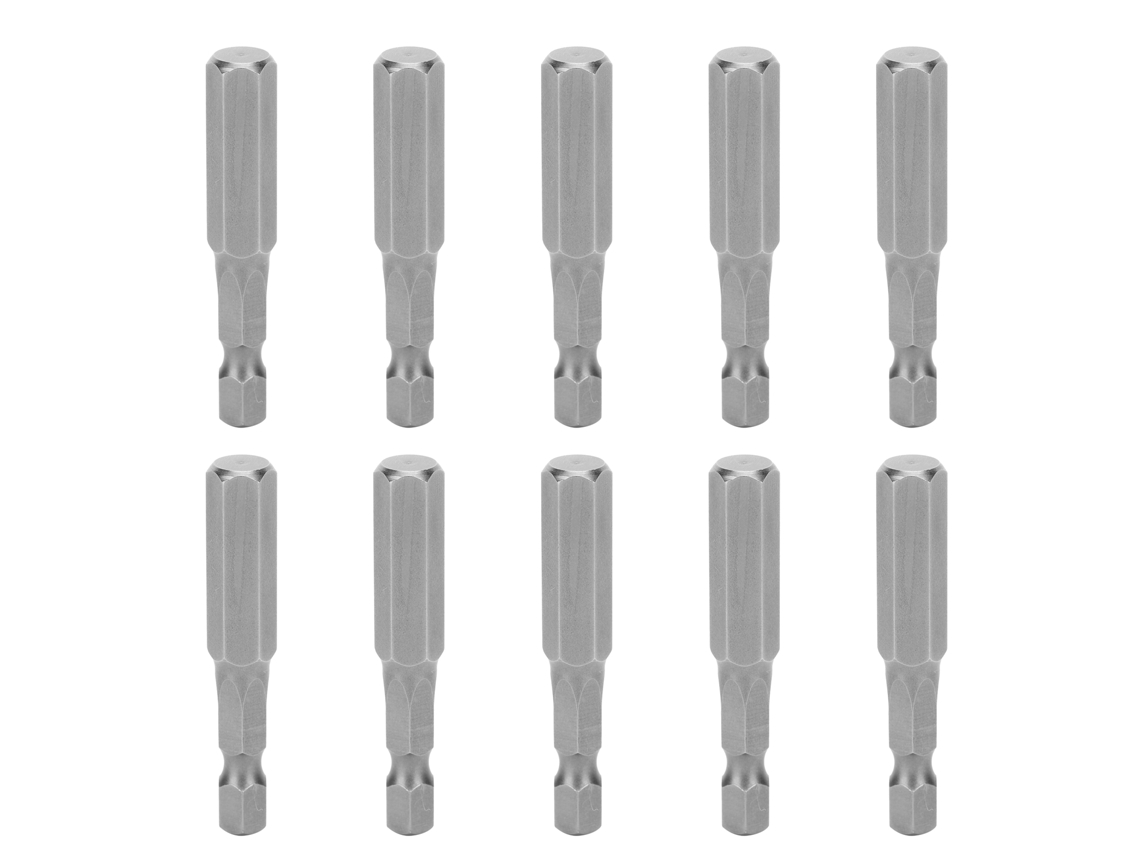 10 Peças De Parafusadeira Elétrica Brocas Magnéticas De Aço S2 Hexagonal 8mm 50mm Ferramentas Manuais