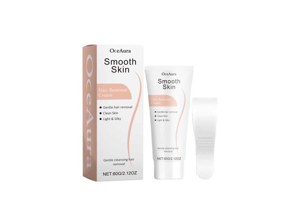 Crema depilatoria Oceanaura para mujer: Suave, rápida, limpia, ligera y deja la piel suave.