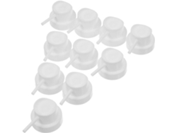 Boquillas Pulverizadoras Multiusos De Plástico Blanco, Paquete De 50 Unidades, Diseño De Niebla Fina.