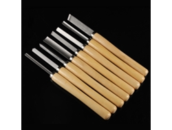 Juego De 8 Herramientas Para Torneado De Madera: Llaves, Torno, Gubia, Tallado Y Carpintería.