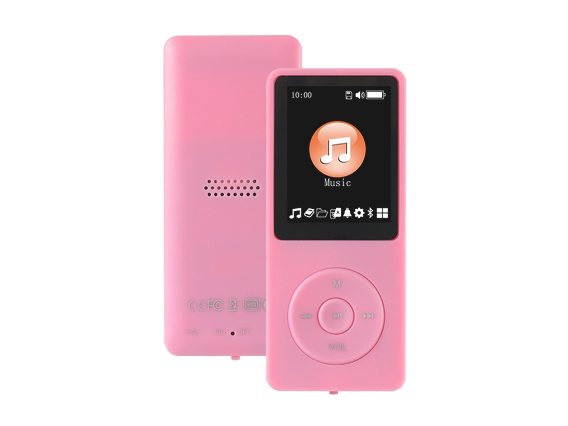 Reproductor MP3 Chrui con tarjeta de memoria de 8 GB y auriculares (rosa)