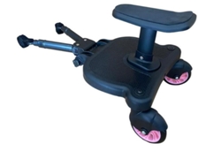 Adaptador universal con rueda y asiento para cochecito de bebé de 25 kg, color rosa Pro Szsmart