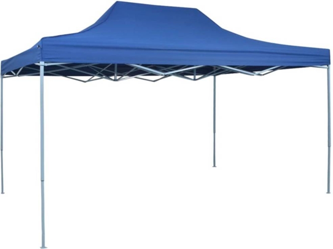vidaXL Carpa de fiesta plegable profesional acero azul 3x4 m