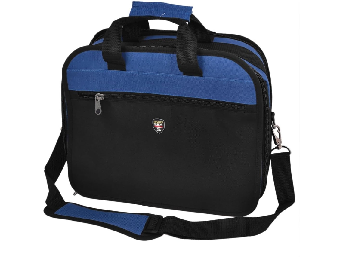 Bolsa Portaherramientas De Nailon Oxford Negra Y Azul Con Cremallera Para Alicates Y Martillo (c8...