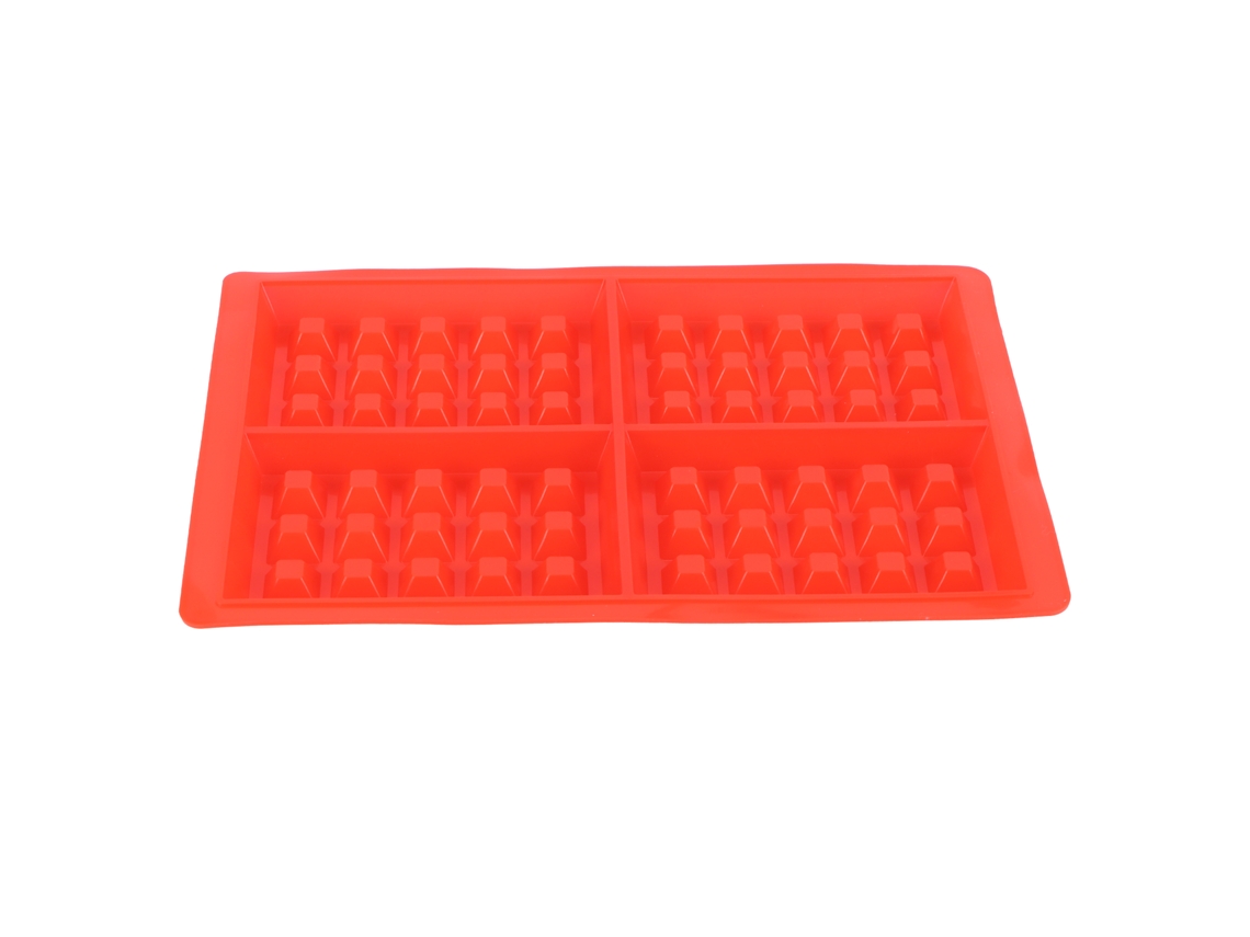 Molde De Silicona Reutilizable Para Waffles Magdalenas Pasteles 4 Cuadrículas Rectangular Accesorio De Cocina