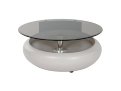 Mesa Centro Cristal Mdf Negro 85x120x37cm