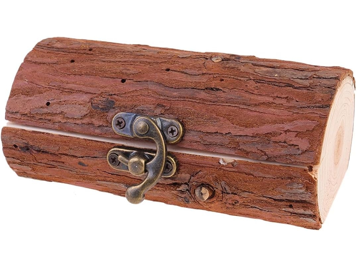 Madera Anillos Tamaño 1 Pieza Joyero Creativo Elegante Contenedor Bodas Compromisos Soporte Portátil Caja M