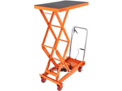 Mesa Elevadora de Doble Tijera 350kg Ajustable Hasta 150cm con Ruedas Tekmaquinas