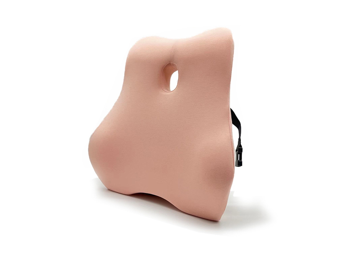 Almohada Eifson Ergonómica De Apoyo Lumbar Para Oficina, Almohadilla Curvada 4d De Algodón Viscoelástico (rosa)