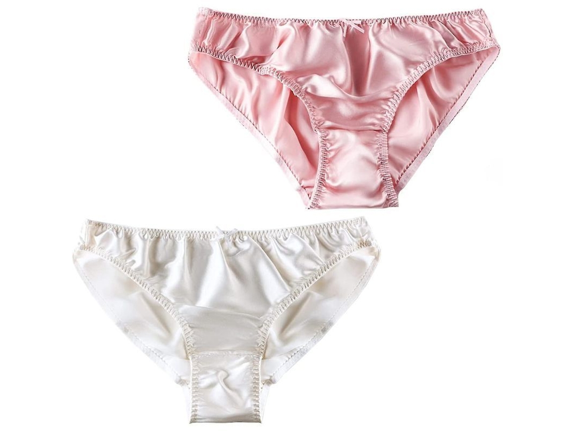2026-2pcs Culottes De Seda De Morera Para Mujer Bikini Sexy Seda Calzoncillos Satinados Ropa Interior
