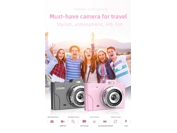 Cámara compacta Camara Estudiante 2.8'' Pantalla Ips Regalo 32 Gb Rosa