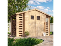 Caseta para Leña TIMBELA con Leñero M391 de Madera (5,47 M² - 218 x 328 x 206 cm)