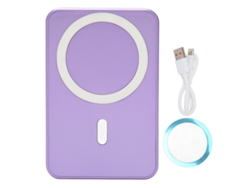 Power Bank Inalámbrico Magnético 10000 Mah Con Soporte Plegable, Carga Rápida 22,5 W, Para Iphone 14 13 12 Morado