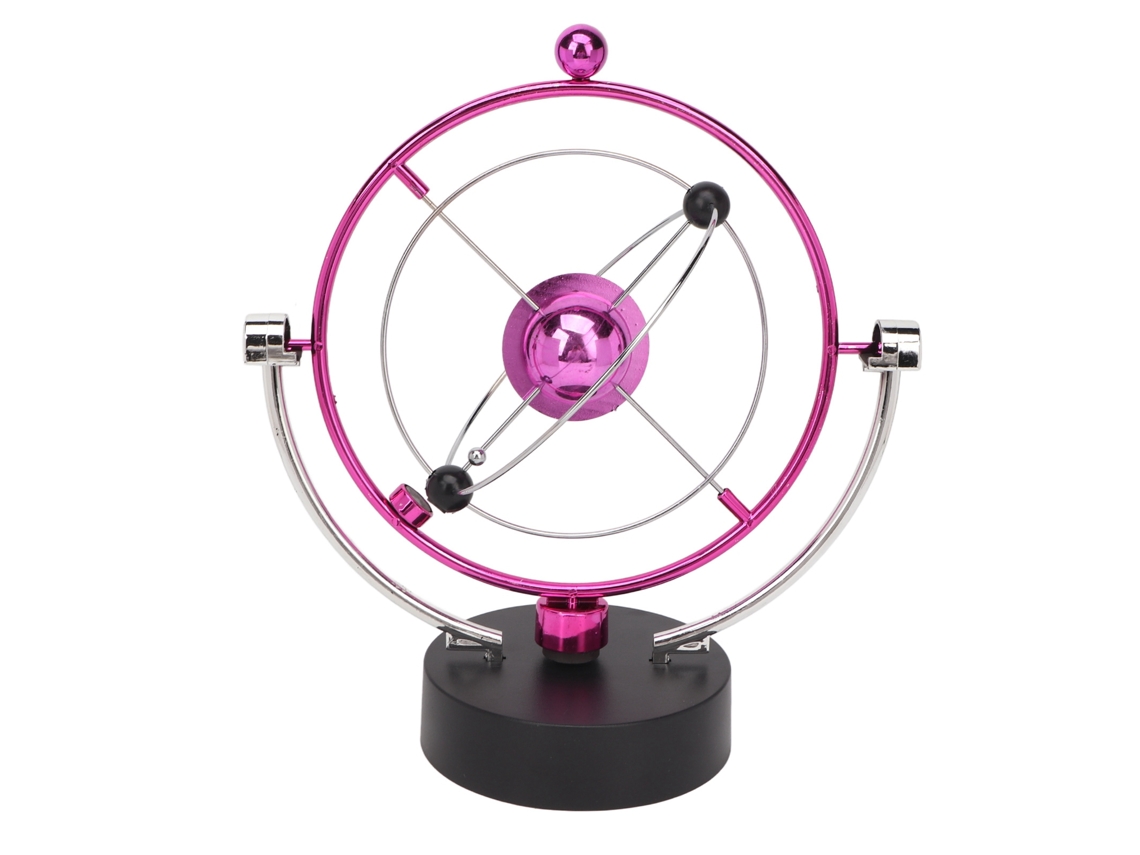Dan26-juguete De Mesa De Movimiento Perpetuo Eléctrico Asteroides Rolling Art Para Decoración Hogar Reduce Presión Rojo Rosa