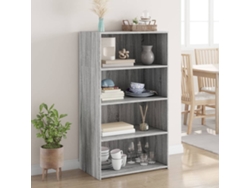 Aparador Alto Madera De Ingeniería Gris Sonoma 70x41x124 Cm