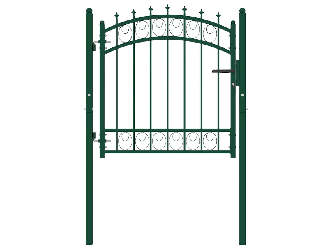 Maison Exclusive - Puerta De Valla Emmen Con Pinchos De Acero, 103x97 Cm, Verde
