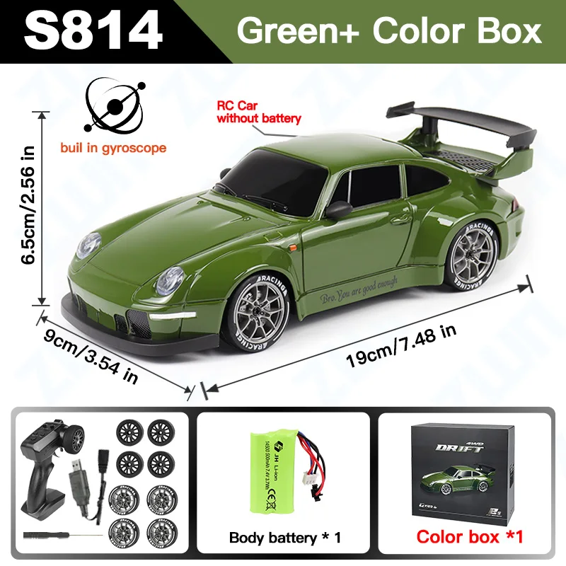 Coche De Carreras De Juguete Para Niños, Con Control Remoto Inalámbrico De 2,4 Ghz, Giroscopio Incorporado.