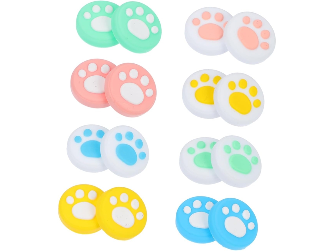 Juego 16 Tapas Protectoras Silicona Mandos Diseño Garra Joysticks Mejora Agarre Protege Desgaste Gato