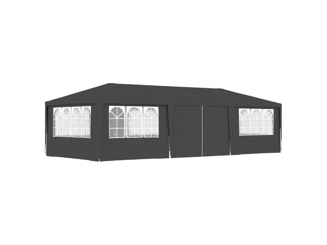 Carpa para fiestas con paredes laterales, 4 x 9 m, 90 g/m², antracita, Dkd Home Decor