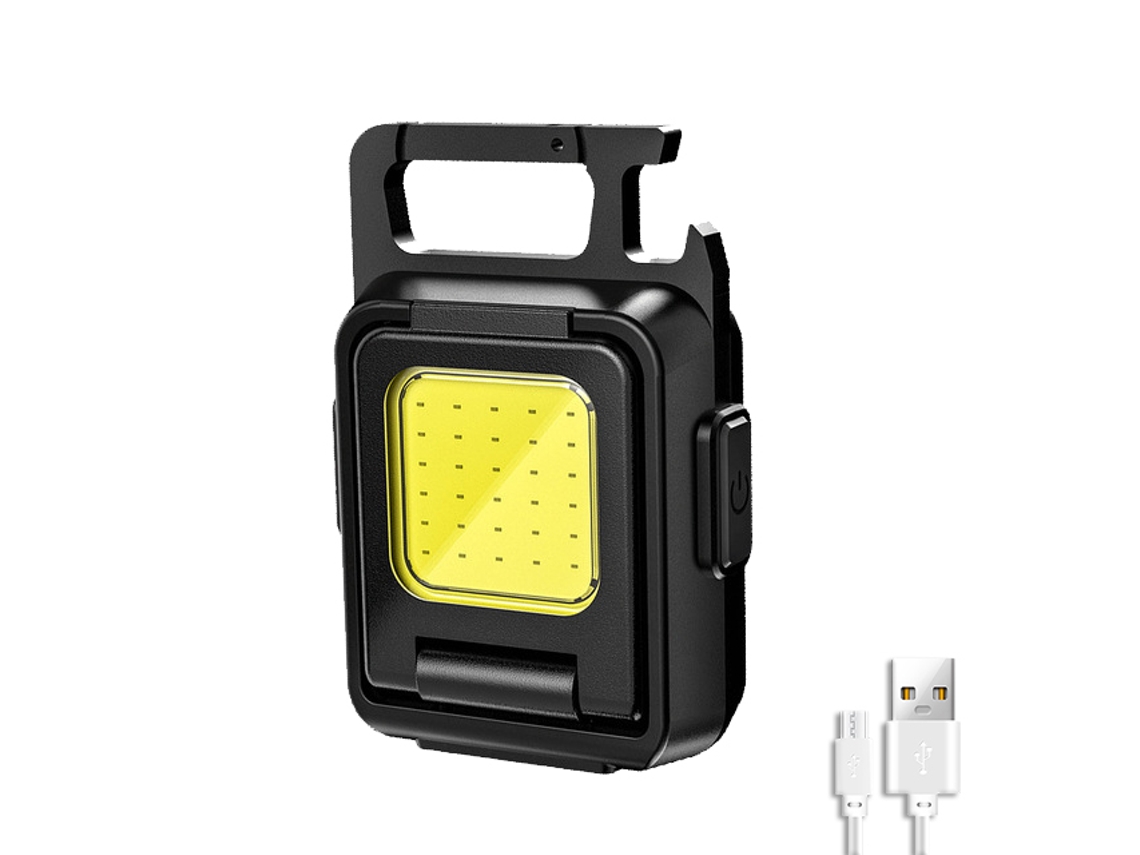 Mini linterna LED con llavero y luz COB dual, imán, recargable por USB, ideal para pesca y uso diario. Aeuzwr