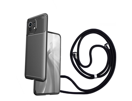 Funda Xiaomi Mi 11 Rugged Carbon Con Collar Negro