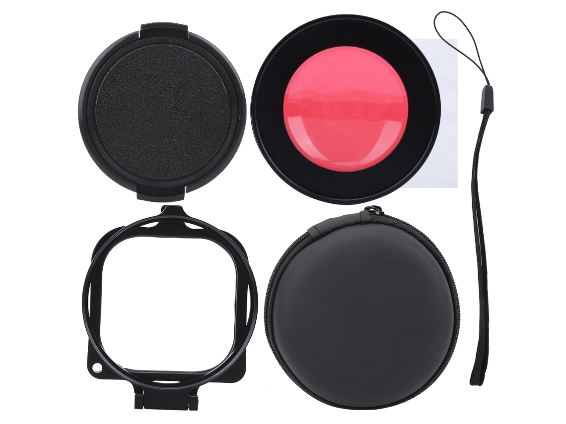 NEVEANCE Kit de Filtros Subacuáticos Red/Purple/Macro 58mm para Cámara Deportiva GOPRO HERO 8