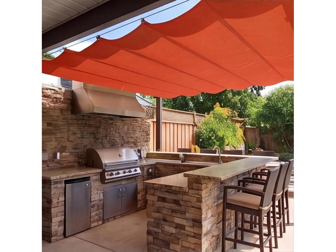 Vela De Sombra (185 X 270 Cm) Retráctil Wave Impermeable Poliéster , Resistente A La Intemperie