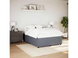 Estructura de cama sin colchón terciopelo gris oscuro 140x200cm