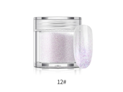 Purpurina en polvo para uñas en botella, pigmento para manicura, 10 g (color transparente)