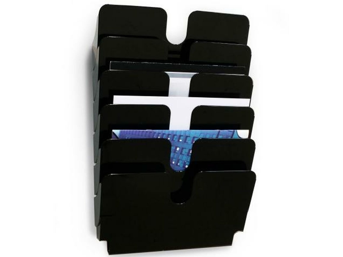 Expositor DURABLE Flexiplus Mural Plástico 75x34x10 cm Negro
