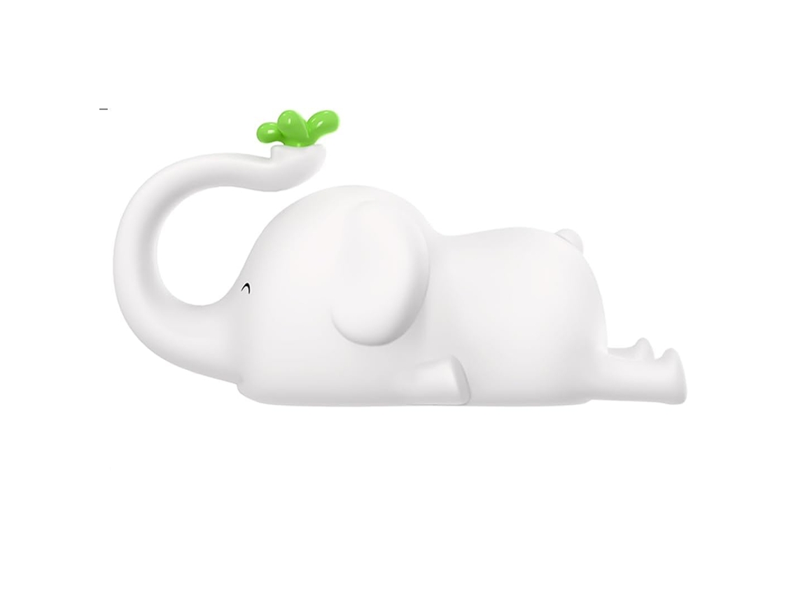 Lindo elefante luz nocturna de silicona LED novedad lámpara 3 niveles regulable guardería luz nocturna USB recargable temporizador lámpara p CHRONUS