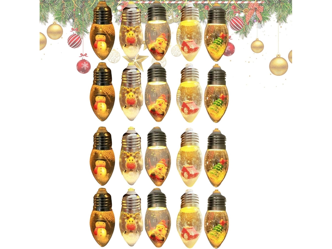 Adorno Navideño Genérico Para Árbol De Navidad Con Luz Led, Funciona Con Pilas.