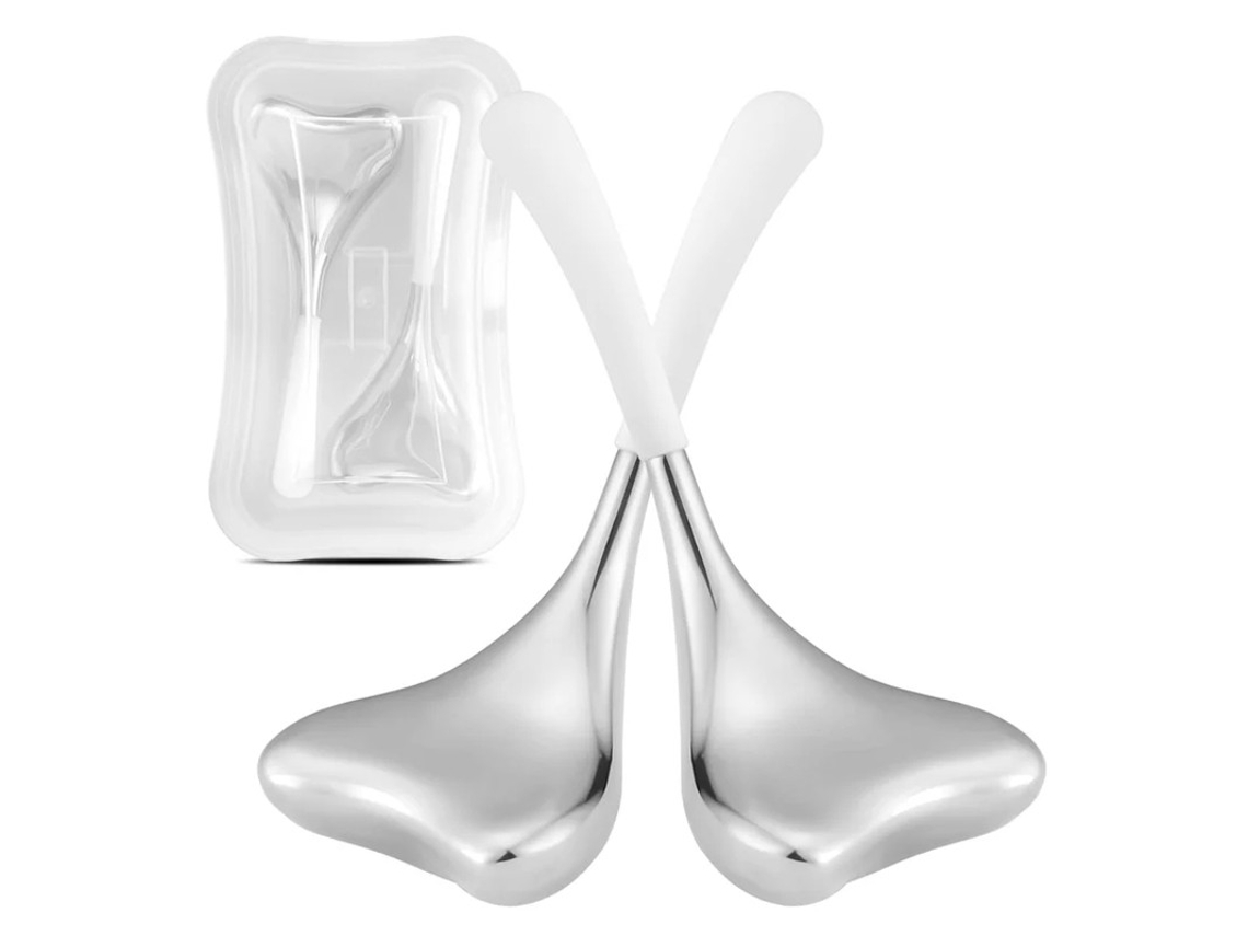 Palitos criogénicos para Gua Sha facial y masaje, 2 en 1, globos de hielo, herramientas para el cuidado facial de la piel para mujeres, Bestvite Cold Globes