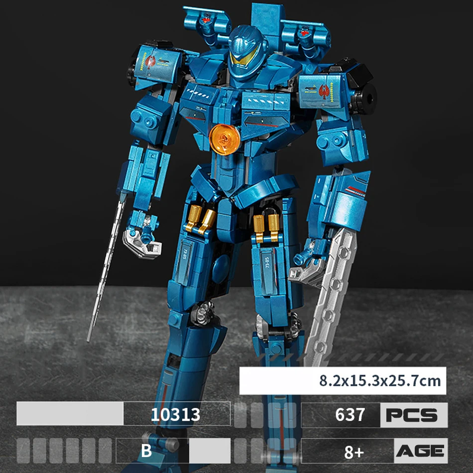 (637 Piezas) Mech Robot Bloques - Guerreros Blindados Mecánicos - Muñecos Movibles - Juguetes Ensamblados