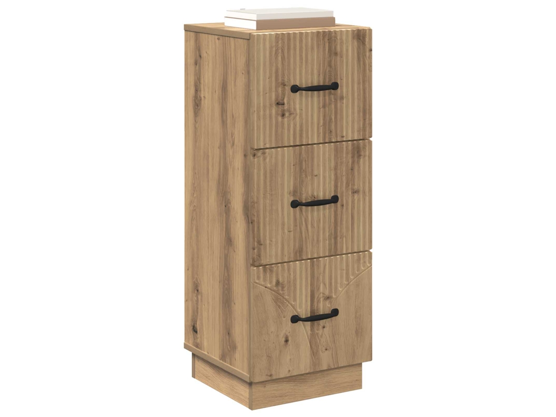 Maison Exclusive - Cajonera Roble Artesanal 33 X 34,5 X 87 Cm Madera De Ingeniería