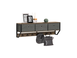 Perchero SOBUY FHK26-N (Marrón - MDF, Hierro - 100 x 20 x 30 cm)