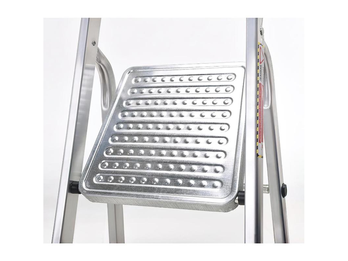 Oryx escalera aluminio 5 peldaños plegable, uso doméstico, antideslizante,  ligera y resistente
