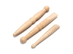 3 Palos De Masaje De Madera Para Reflexología Y Relajación Muscular.
