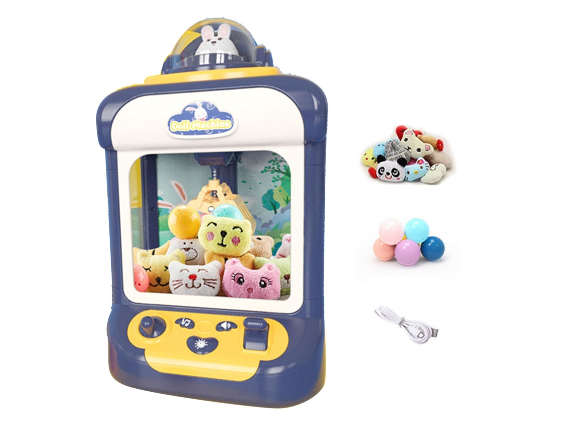 -máquina De Garra Mini Para Niños Con Palancas Dobles, Juguetes De Peluche Y Pelotas Conejo Azul