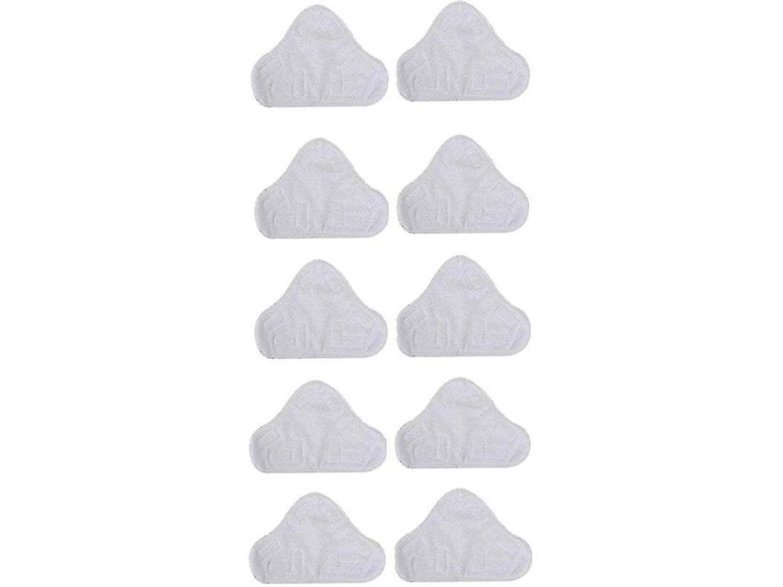 10 Esponjas De Microfibra Para Mopa H2o X5 Triangular Bmx, Compatibles, 25x18cm, Blancas