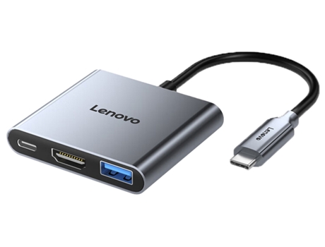Adaptador LENOVO Lx0807 3In1 Tipo-C a Usb3.0 HDMI Pd100W para Huawei Mate40/P50 S20