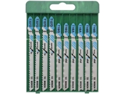 Conjunto de 10 Láminas de Sierra de Calar BOSCH con Vástago en T T 118 A (2X); T 118 B (2X); T 118 G (2X); T 127 D (2X); T 227 D (2X)